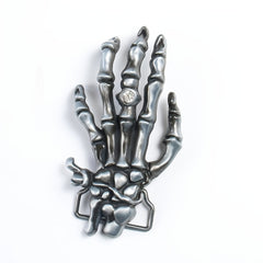Skull Hand Rhinestone Belt Buckle Rock Punk Metal Accessories