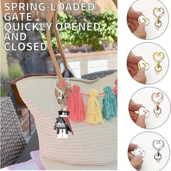 20PCS Heart Shape Keychain Clip Metal Keychain Pendant Bag Accessories