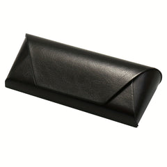 Hard Shell Portable Fashionable PU Leather Eyeglass Case Brown