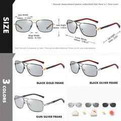 CoolPandas Photochromic Polarized Sunglasses Men Night Vision Safe Driving