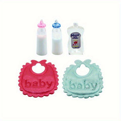 DOLLHOUSE Food Toy Scene Model Dollhouse with Mini Bottle Napkin Set