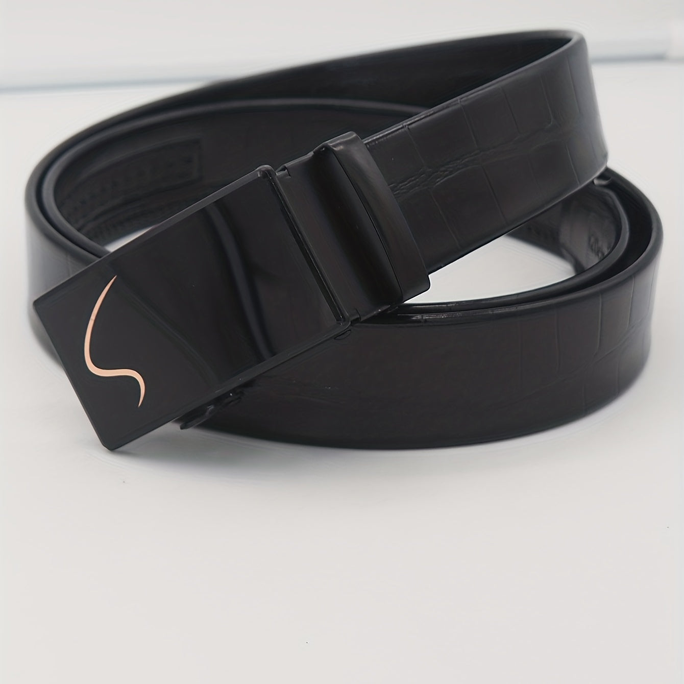 Men's S Pattern PU Casual Business Belt