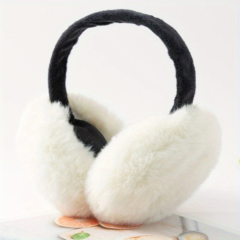 Women's Polyester Fleece Winter Earmuffs Foldable & Adjustable Hand Wash