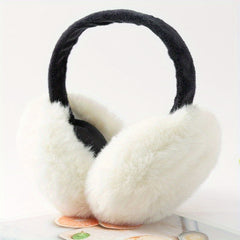 Women's Polyester Fleece Winter Earmuffs Foldable & Adjustable Hand Wash