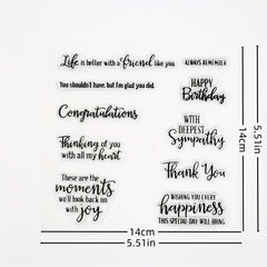 1pc Cartoon Clear Stamp Journal Stamp Reusable Stationery Student Stamp