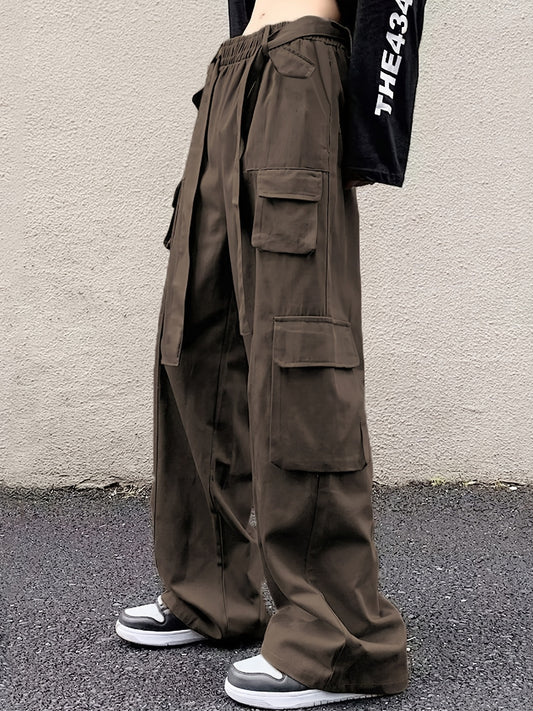Men's Loose Fit Cargo Pants with Pockets, Four Seasons Tech Wear