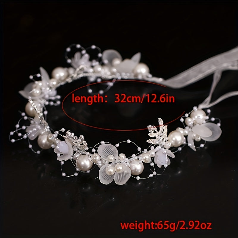 Kids Faux Pearl Flower Headband Children's Accessories