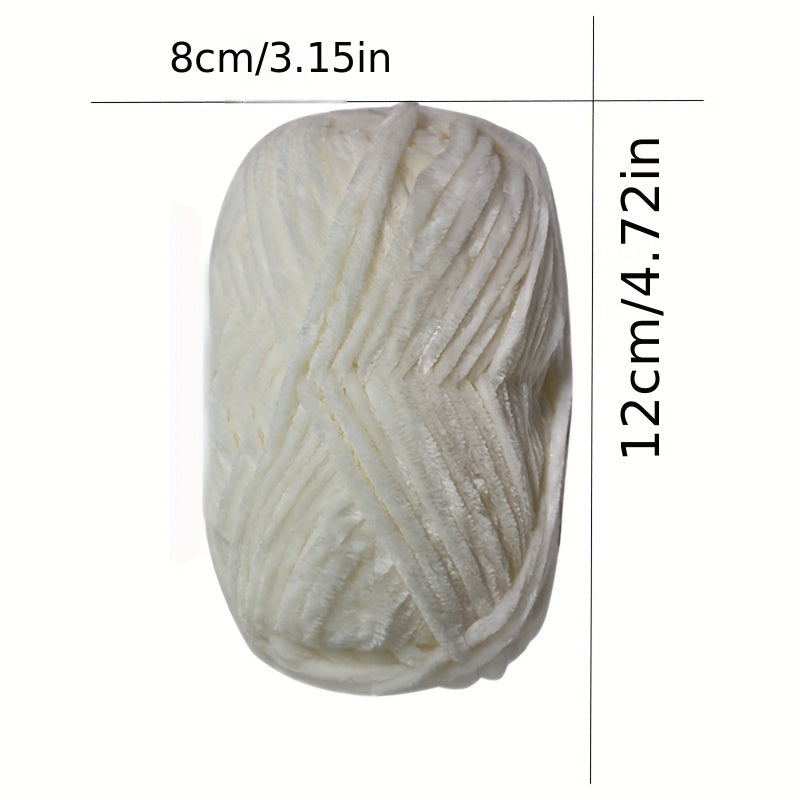 3pcs 100 Polyester Hand-knitted Fancy Canary Chenille Yarn