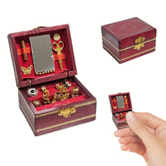 Mini Jewelry Box Set for Dollhouse Accessories