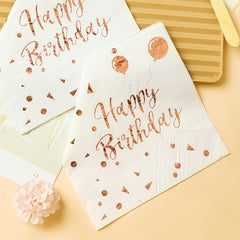 Bronzing Balloon Birthday Party Disposable Napkin