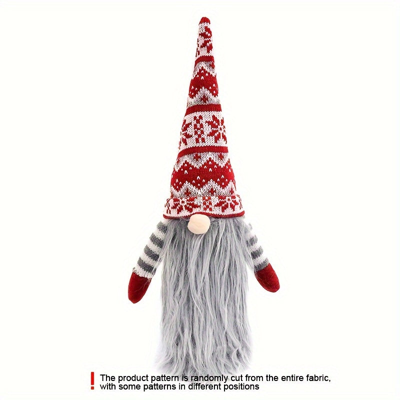 Christmas Wine Bottle Cover Gnome Faceless Doll Topper Bag