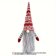 Christmas Wine Bottle Cover Gnome Faceless Doll Topper Bag