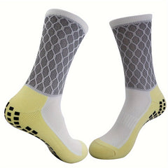 Men's Mid Crew Sport Socks Non Slip Shock Absorption Athletic Socks