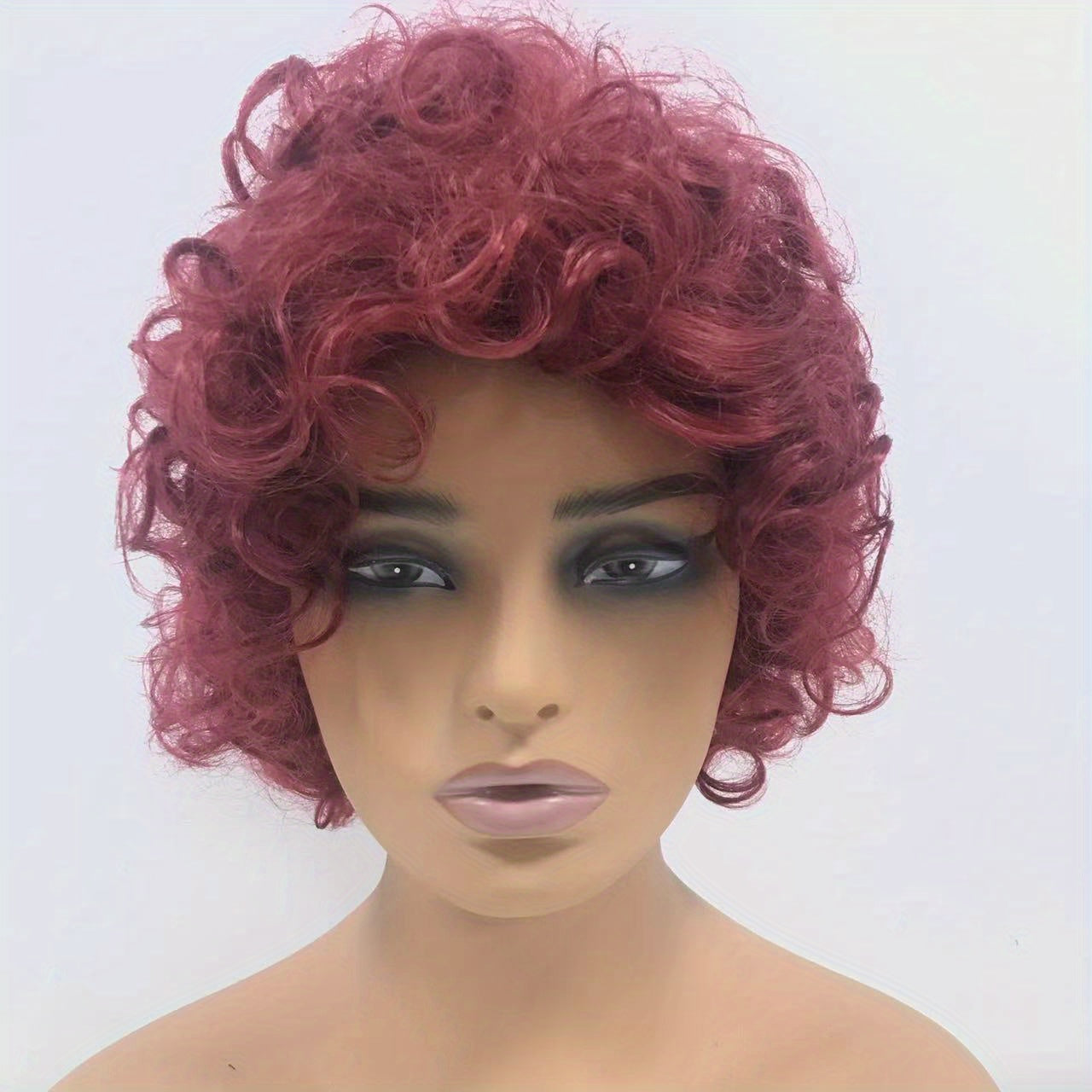 Soft Afro Curly Kinky Hair Wig For Women Girls Synthetic Rose Net Wig