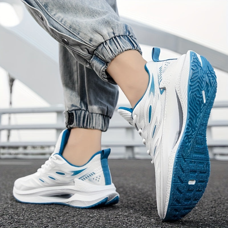 Men's Striped Lace up Running Shoes Anti-Skid Sneakers