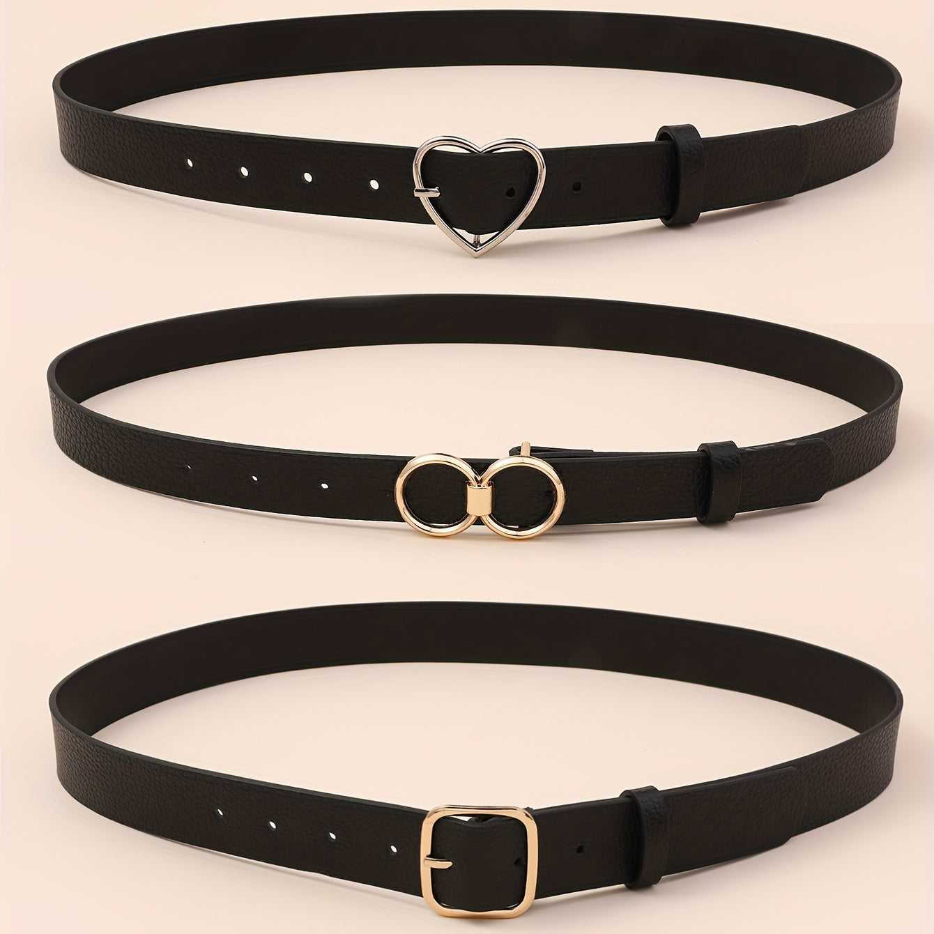 Stylish Buckle Belt Solid Jeans Pants Belt Vintage Dress Girdle For Women