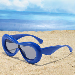 Cool Irregular Frame Men's Sunglasses for Street Photography