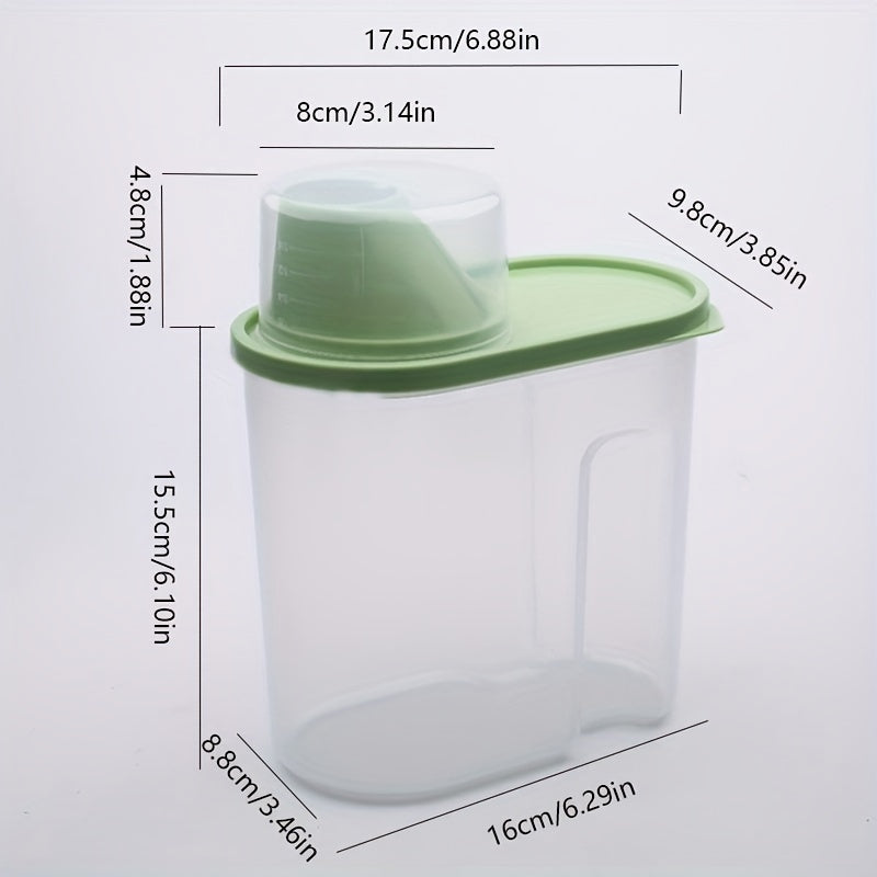 Portable Rice Bucket with Pour Spout Storage Container