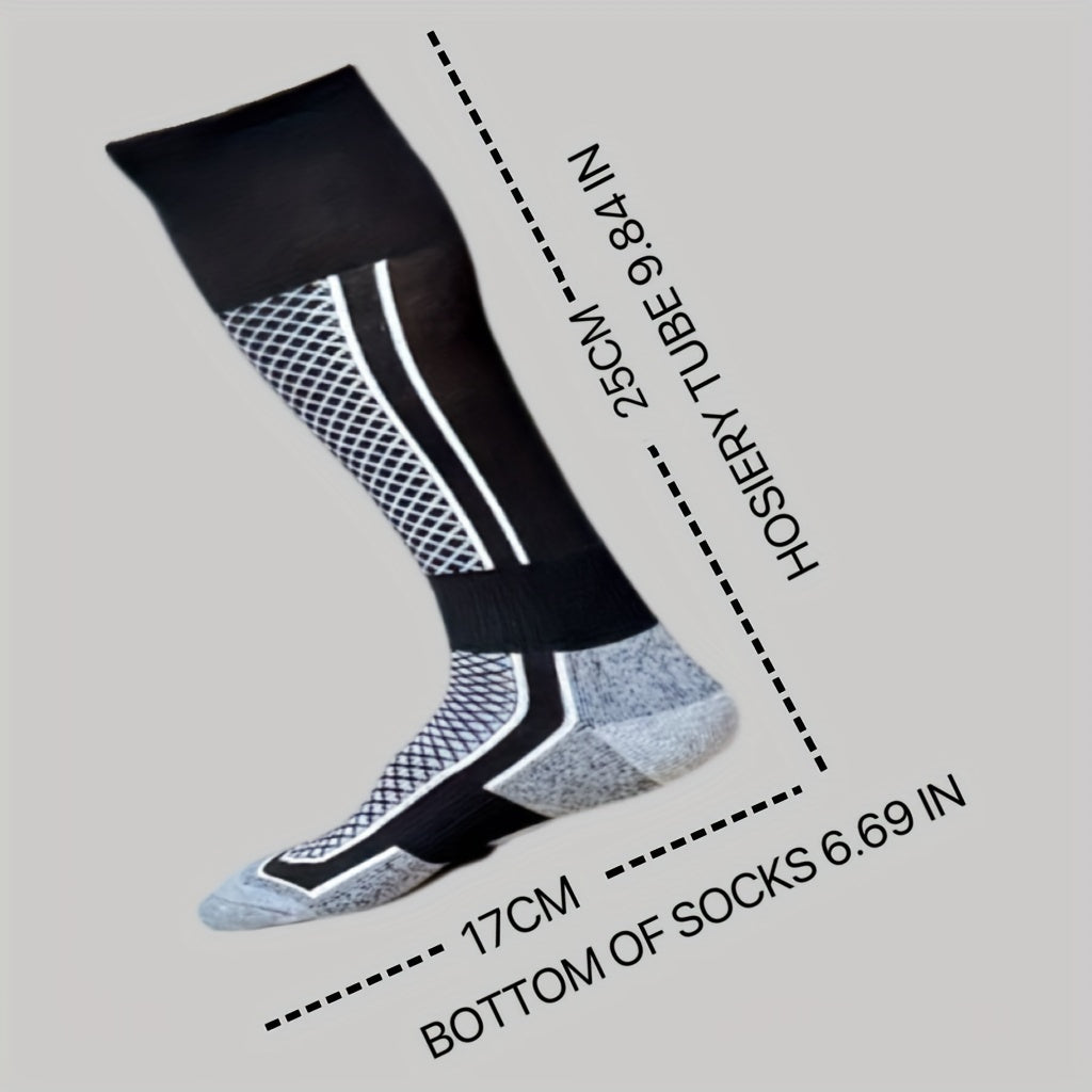 Winter Warm Ski Socks Thermal Cotton Blend for Teenagers Thicken Heated Crew
