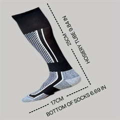 Winter Warm Ski Socks Thermal Cotton Blend for Teenagers Thicken Heated Crew