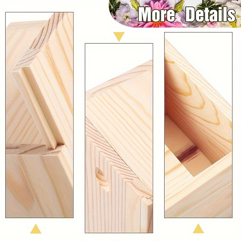 Small Wooden Storage Box with Sliding Lid