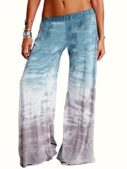  Tie Dye Wide Leg Trousers - High Stretch