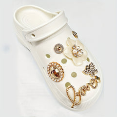 Camellia Shaped Bling Shoes Charms For Clog