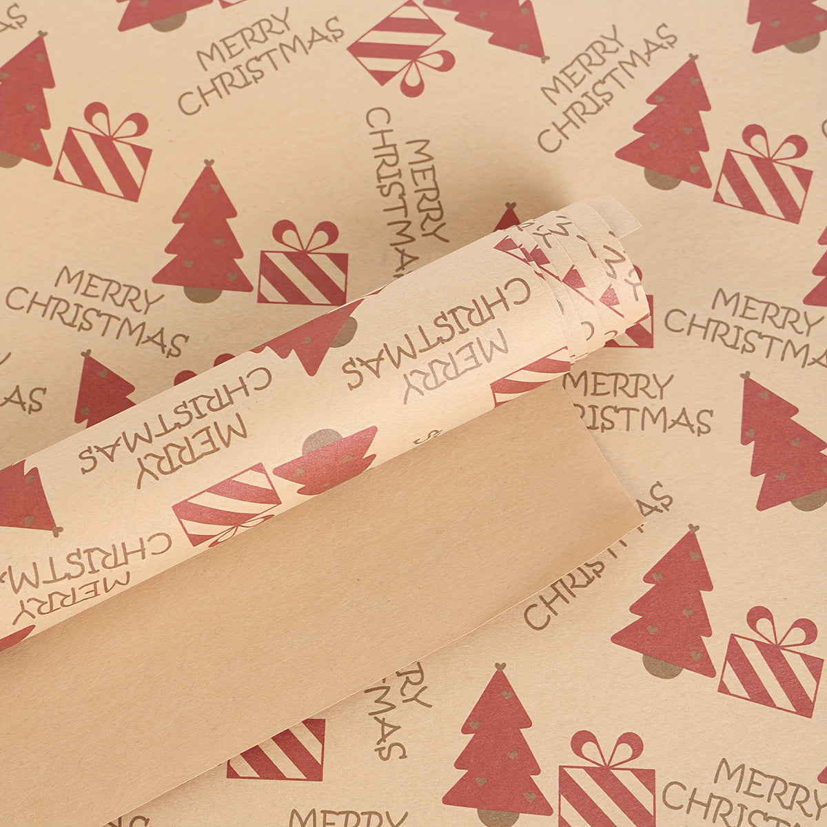 50 Merry Christmas Gift Wrapping Paper Christmas Tree Snowman Background