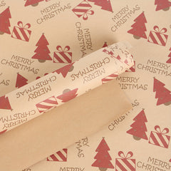 50 Merry Christmas Gift Wrapping Paper Christmas Tree Snowman Background