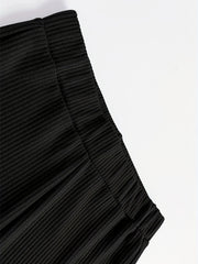 Ribbed Flared Pants Casual Women's Clothing