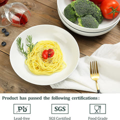 4pcs 24oz Porcelain Pasta Bowls Microwave & Dishwasher Safe