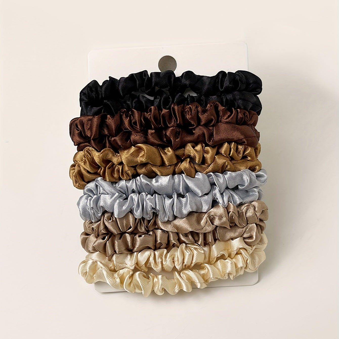 12 Pcs Solid Hair Tie Elastic Scrunchie Ponytail Hair Rope for Girls Women
