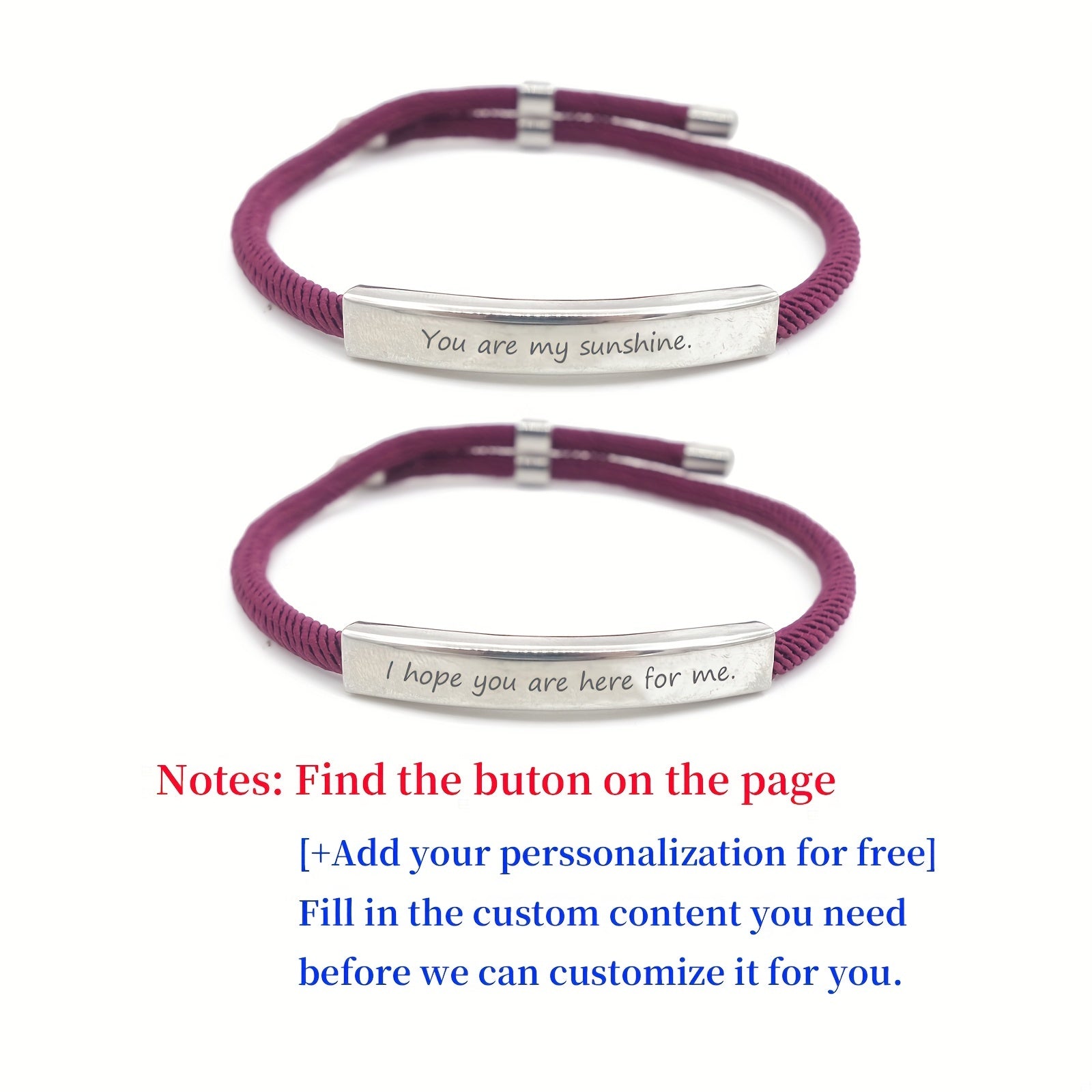 Custom Pet Name Engraved Stainless Steel Braided Pet Bracelet