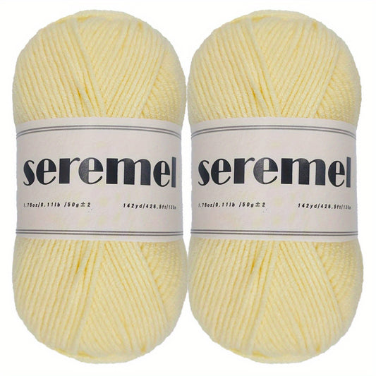 2 Pieces Crochet Yarn 280 Yards Acrylic Yarn Assorted Colors