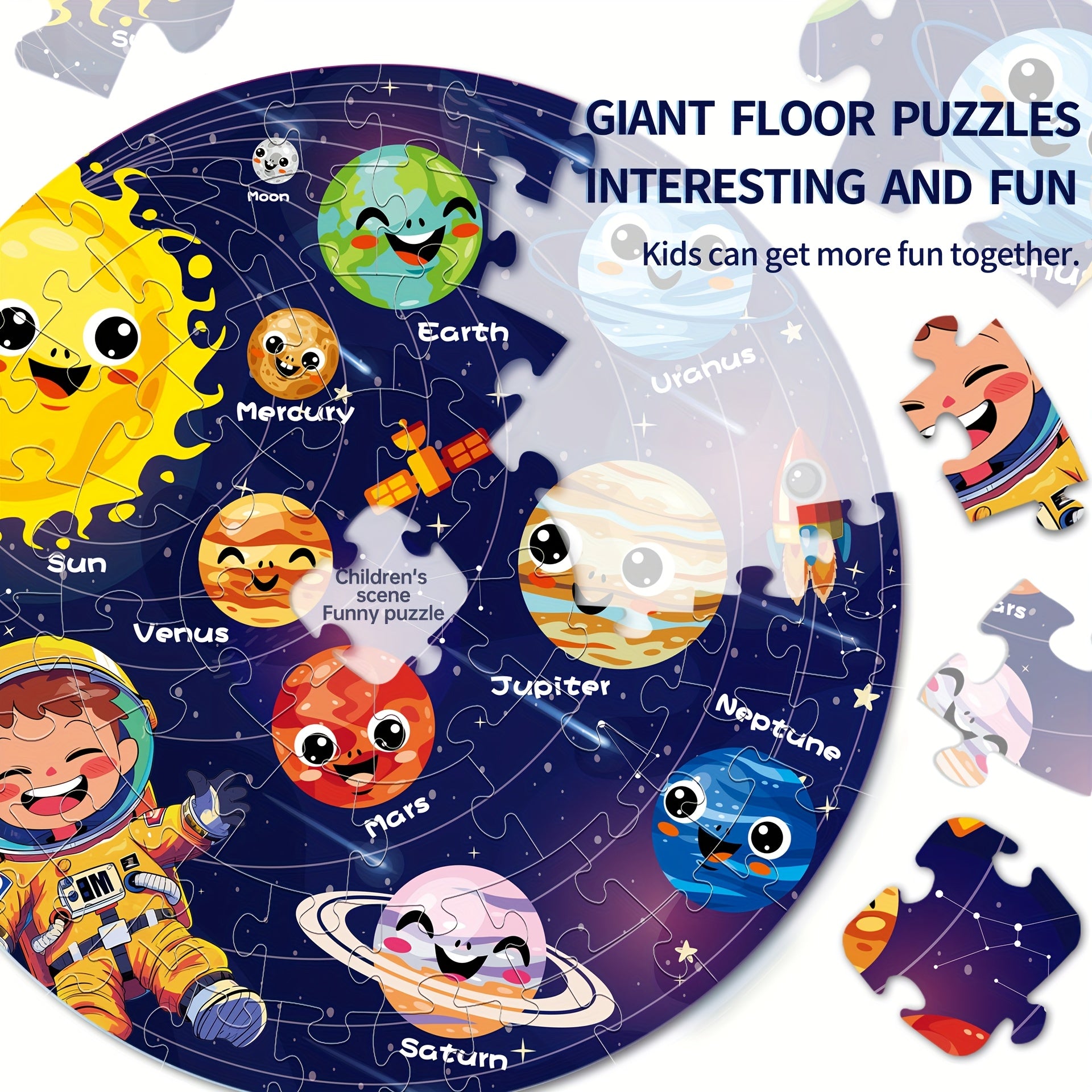 Educational Glow in Dark Solar System Puzzle for Kids Ages 5-8