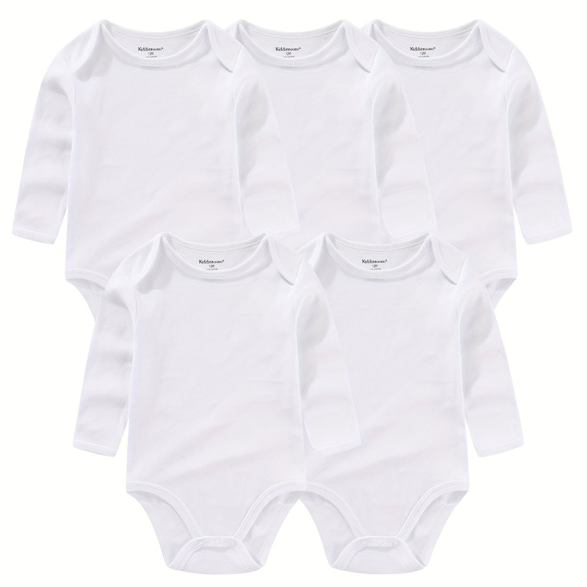 5Pcs Spring Autumn Unisex Long Sleeve Baby Boy Girl Bodysuits Cotton