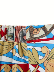  Women's Floral Wide Leg Stretch Pants