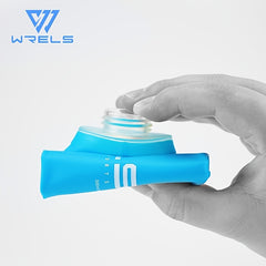 Foldable Soft Flask Water Bottle with Protective Mouthpiece Cover