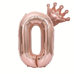 Rose Golden Crown Foil Balloon Set for Party Decor