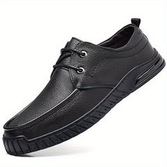 Men's Casual Lace-up Slip On Flat Shoes Round Toe Comfortable