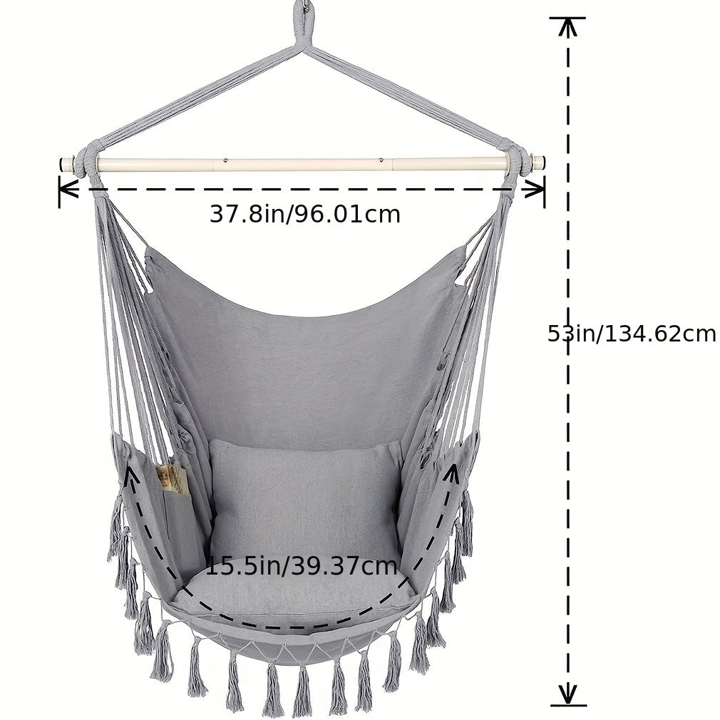 Tassel Hanging Chair Nordic Style Indoor Outdoor Swing Hammock