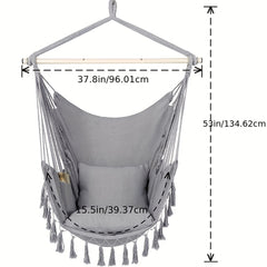 Tassel Hanging Chair Nordic Style Indoor Outdoor Swing Hammock