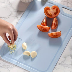 Non Slip Kitchen Cutting Board with Garlic Grinder and Easy Grip Handle