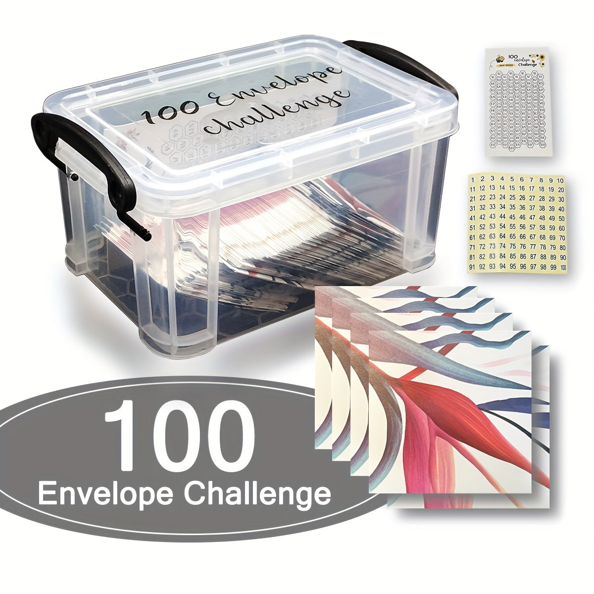 100 Envelopes Money Saving Challenge Box Money Saving Challenge Envelopes
