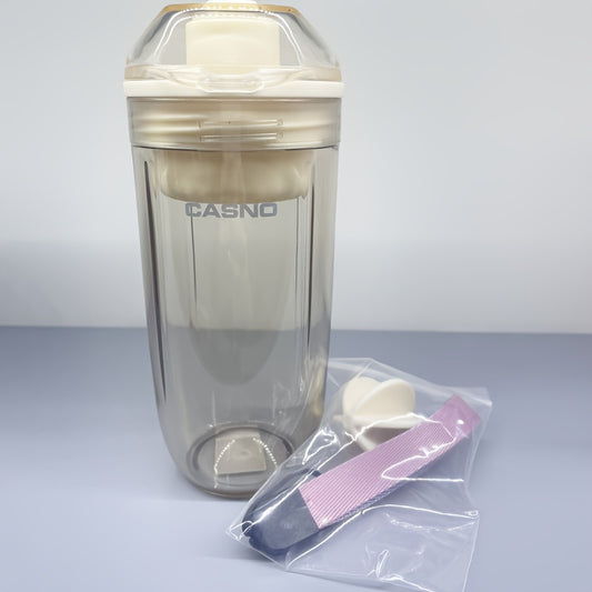 Portable Leakproof Water Cup with Filter Ball & Strap for Sports