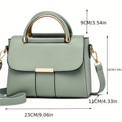 Minimalist Solid Square Bag Satchel for Work