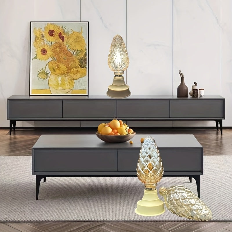 Retro Golden Pine Cone Nursery Night Light