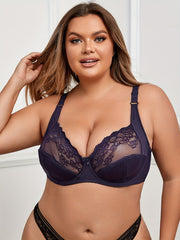  Sexy Bra Floral Lace Semi Sheer Bralette