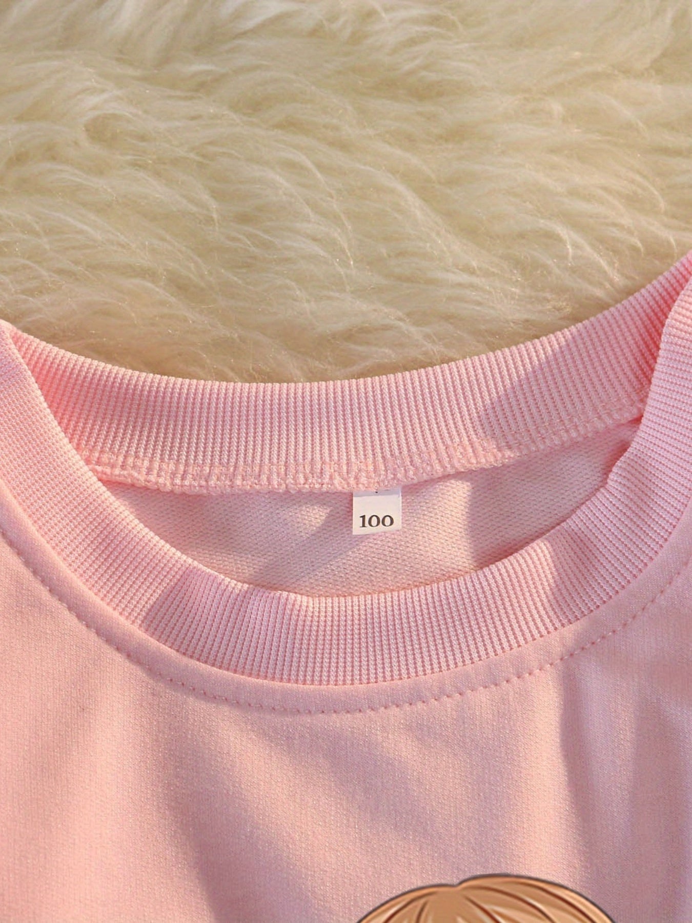 Toddler Girls Cartoon Graphic Thin Pullover Round Neck Long Sleeve Sweatshirt