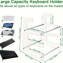 Acrylic Keyboard Stand 3 Layer Storage Rack